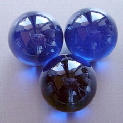 Glaskugeln irisierend blau, 14 - 16 mm, 100 gramm